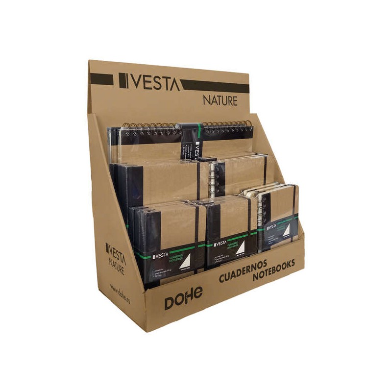 Espositore da tavolo per quaderni Dohe Vesta Nature - Realizzato in cartone Kraft rinforzato - Design robusto ed ecologi