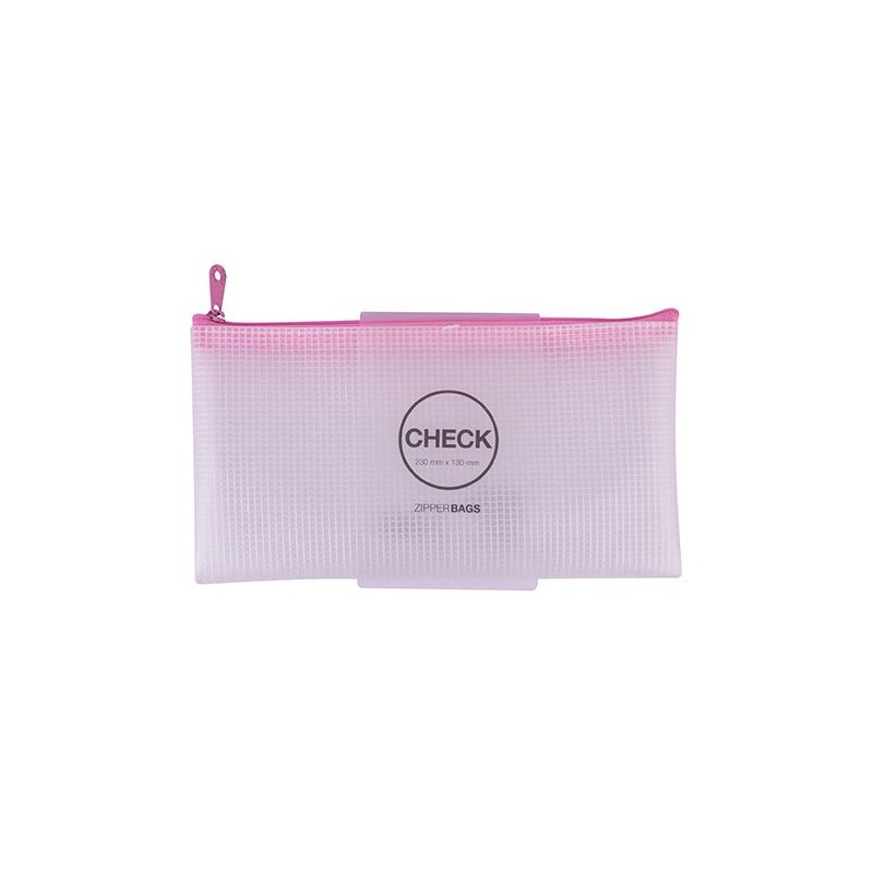 Buste Apli Collezione Nordik - Morbide - Portatili - Resistenti - Durevoli - Traslucide - Chiusura a cerniera - Rosa pas