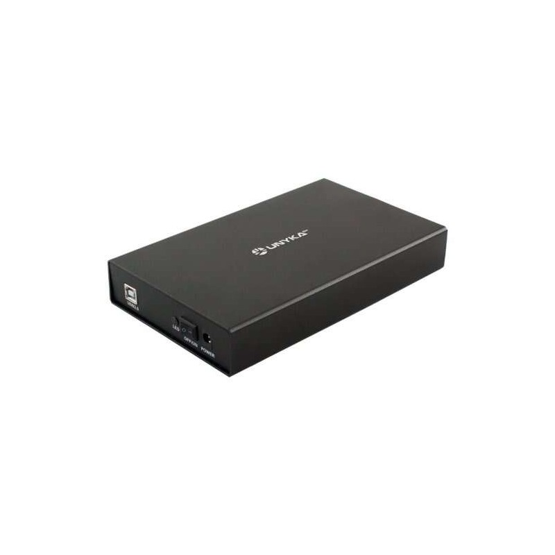 Unykach LOK 0.2 Contenitore esterno USB 2.0 da 3.5 - Interruttore on/off - In alluminio - Colore nero