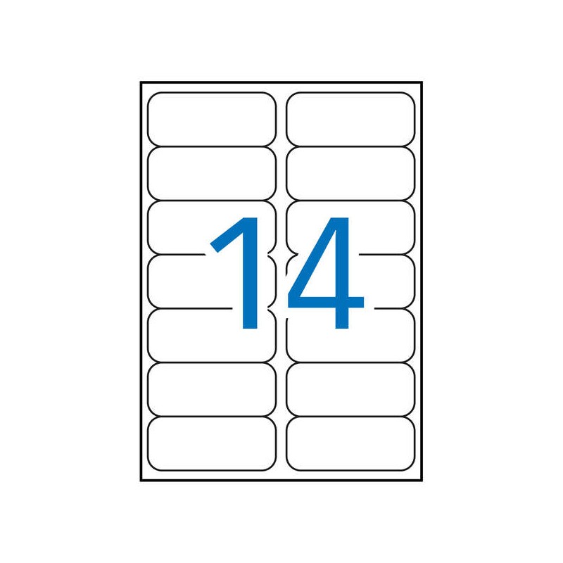 Apli Confezione da 280 etichette bianche resistenti alle intemperie 99.1 x 38.1 mm - Bordo smussato - Adesivo permanente