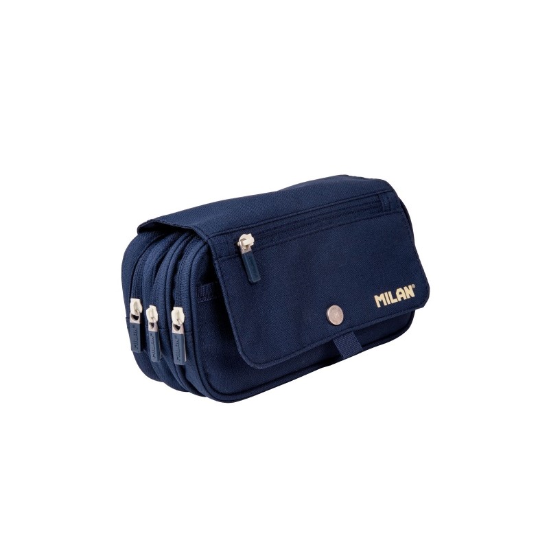Milan Collection 430 Borsa Tote di grande capacità - 3 tasche con cerniera e 1 piccola tasca frontale - Blu