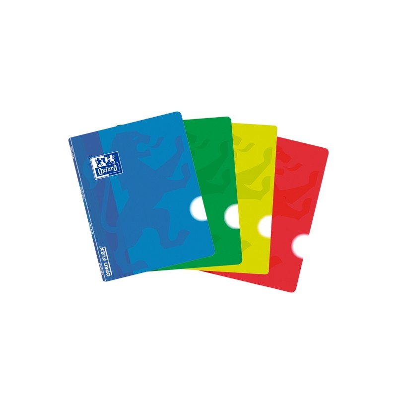 Oxford School Classic Openflex A5 - Copertina in plastica - Quaderno pinzato - Tinta unita - 48 fogli - Colori assortiti