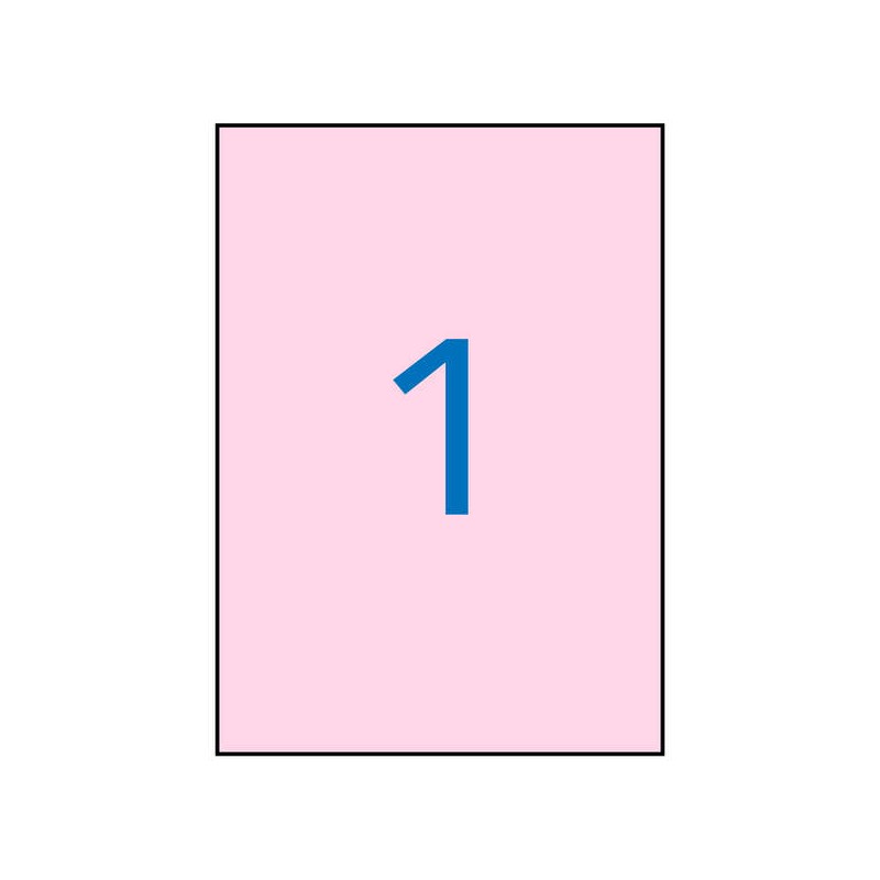 Etichette permanenti Apli rosa pastello 210.0 x 297.0 mm 20 fogli