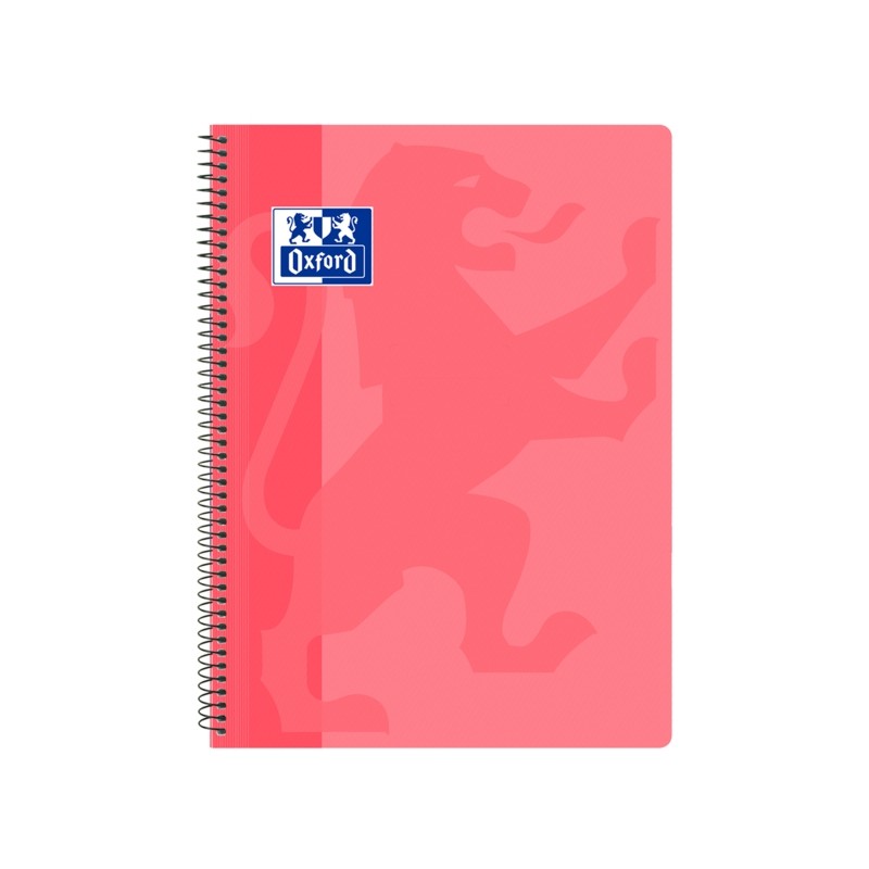 Taccuino a spirale Oxford School Classic Copertina in plastica Taccuino a spirale Folio 4x4 - 80 fogli - Copertina in pl