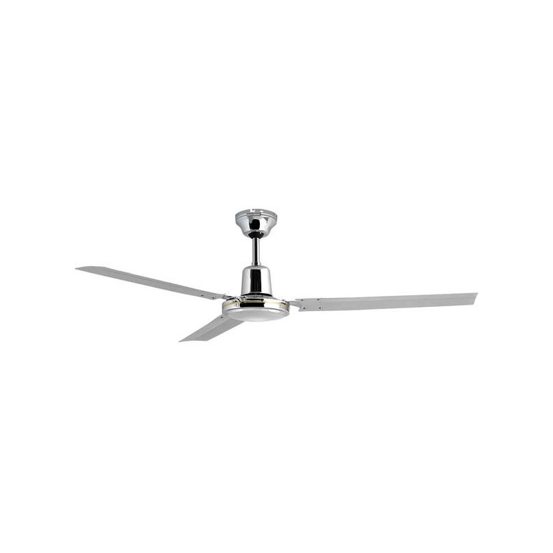 Orbegozo CFC 49120 Ventilatore da soffitto elegante e potente - 3 pale - 5 velocità - 60 W di potenza - Cromo - Diametr