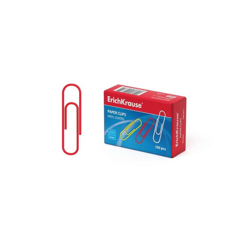 Erichkrause Clip in acciaio rivestite in plastica - Alta resistenza e durata - Colorate - 33 mm