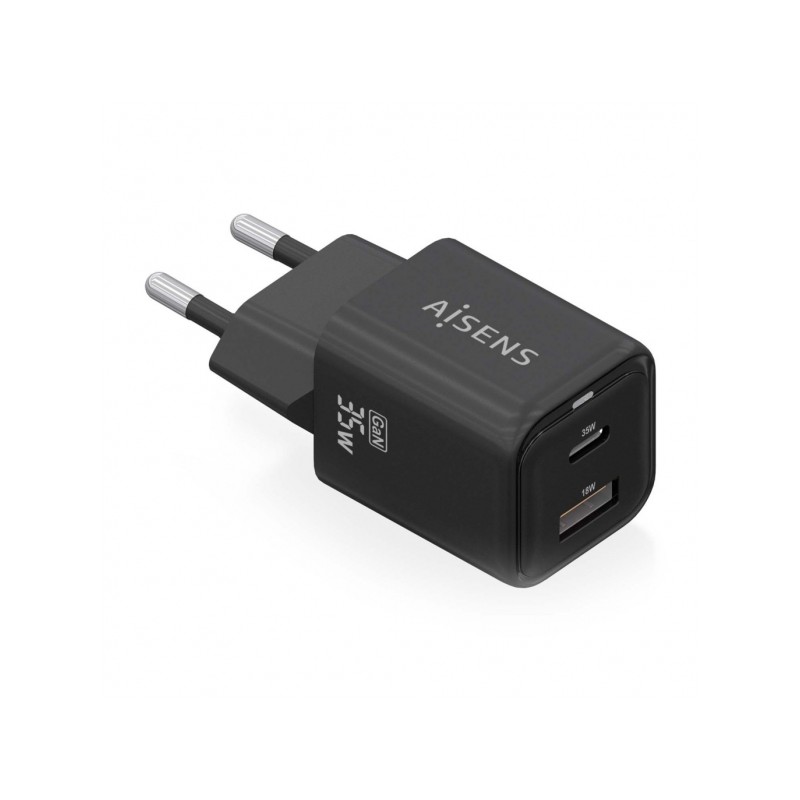 Caricatore Aisens USB-C 35W - Alta efficienza energetica - Tecnologia AI per la ricarica rapida - Protezioni di sicurezz