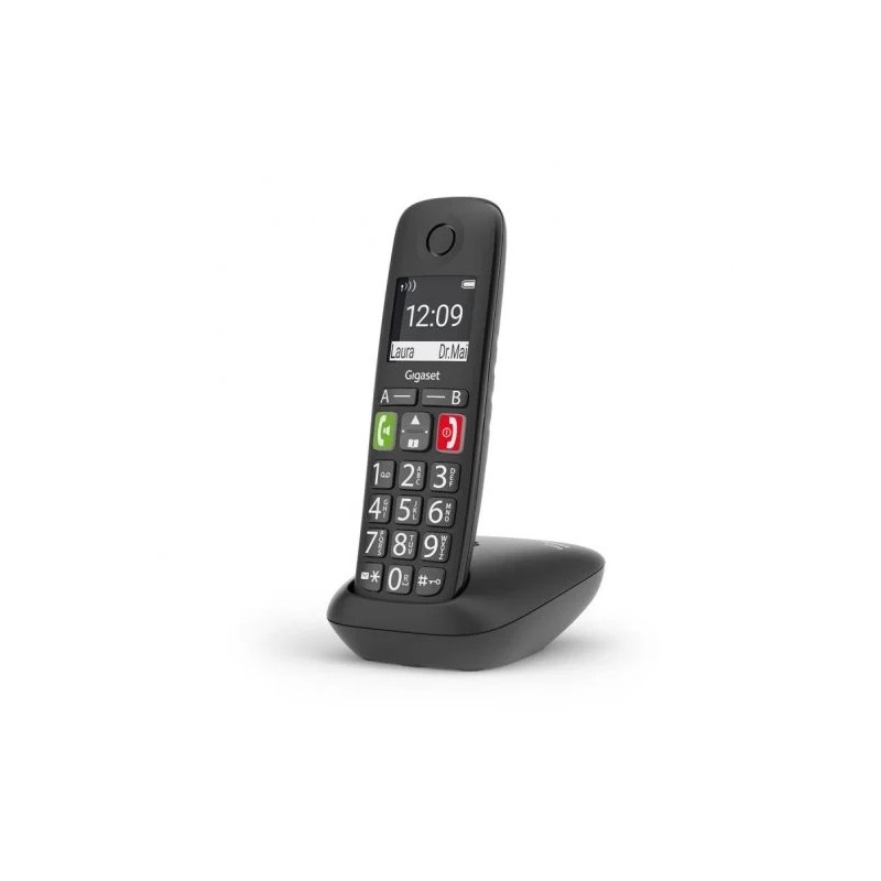 Telefono cordless Dect Gigaset E290 - Ampio display in bianco e nero - Tasti numerati - Funzione di amplificazione del v