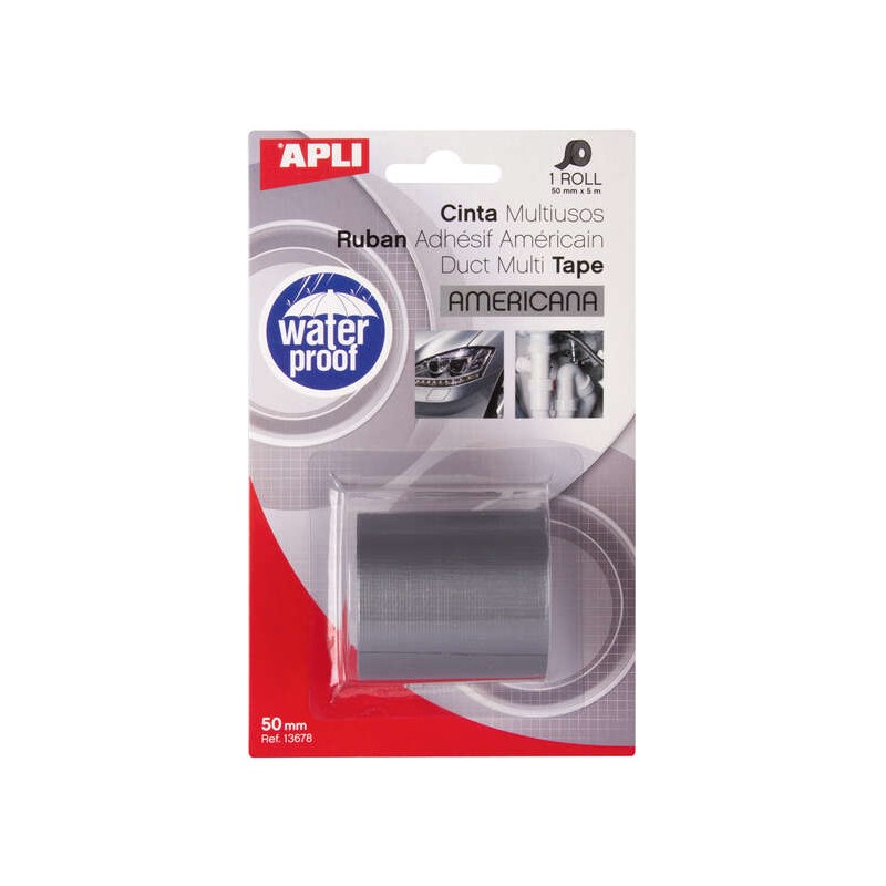 Nastro di mascheratura multiuso Apli 50 mm x 5 m - Impermeabile e resistente alle intemperie - Adesivo forte e durevole 