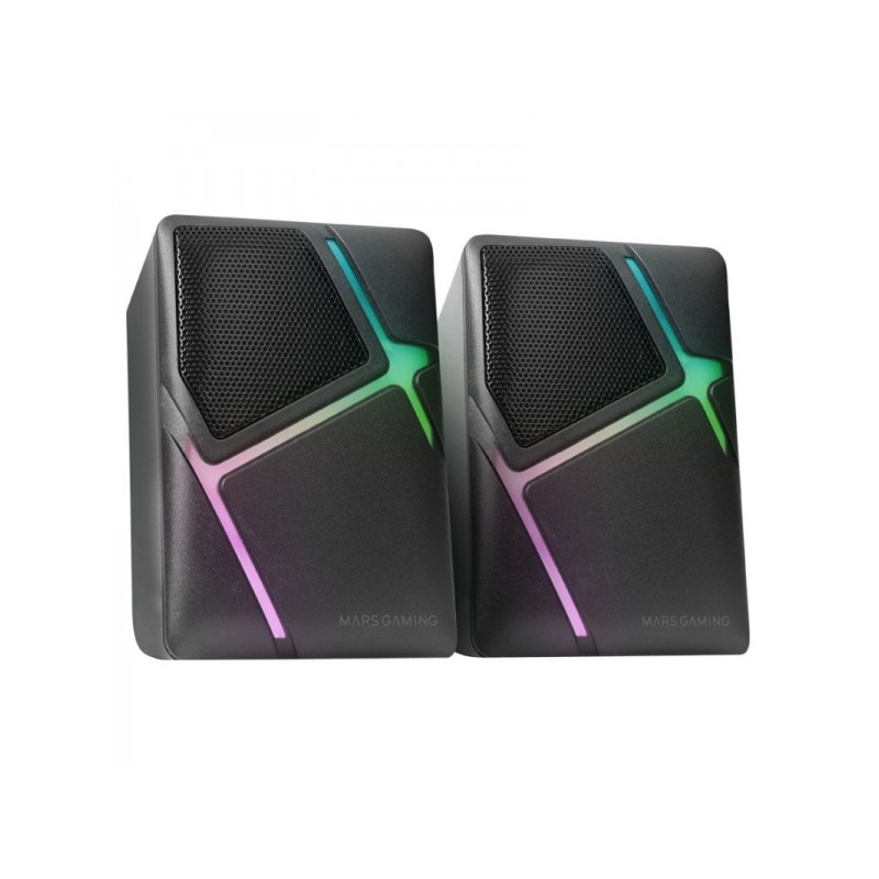 Altoparlanti compatti Mars Gaming MS-H - Suono surround da 10 W - Illuminazione RGB Flow - Driver 3D-Surround invertiti 