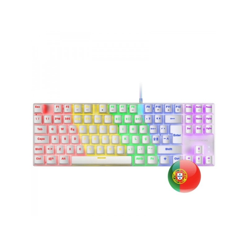 Tastiera meccanica da gioco Mars Gaming MK80 - TKL Compact - Illuminazione RGB - Tasti indelebili - Interruttori antipol
