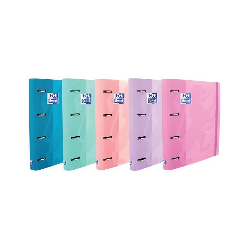 Raccoglitore Oxford Europeanbinder Touch formato A4+ a 4 anelli con ricarica quadrata 5x5 mm e 4 fori perforati - Copert