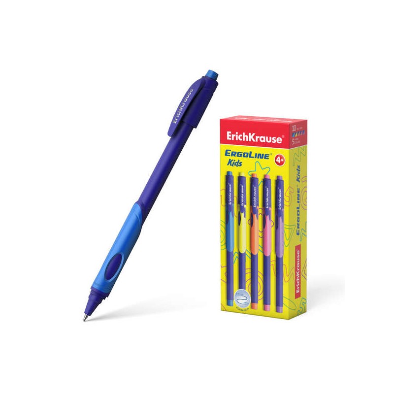 Penna a sfera Erichkrause Ergoline Kids - Tecnologia Ultra Glide - Inchiostro blu