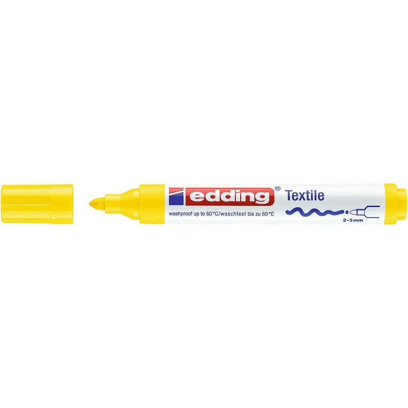 Edding 4500 Penna permanente per tessuti - Punta rotonda - Linea da 2 a 3 mm - Odore neutro - Asciugatura rapida - Color