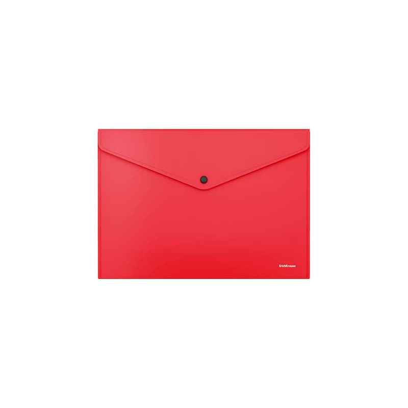 Busta per documenti Erichkrause Fizzy Classic ?4 - In plastica opaca - Struttura ruvida - Colore rosso
