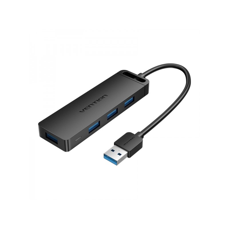 Vention HUB 5 in 1 da USB 3.0 a 4xUSB3.0/MicroUSB alimentato - 0.15 m - Colore nero