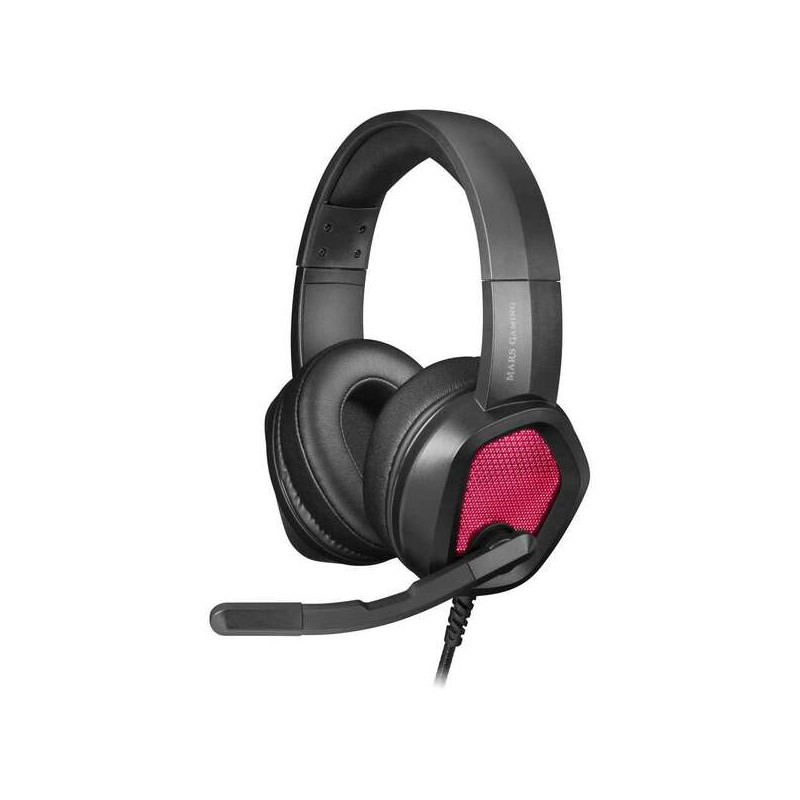 Mars Gaming MH320 Cuffie da gioco con microfono pieghevole - Illuminazione RGB - Archetto regolabile - Cuscinetti aurico