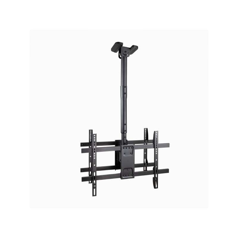 Tooq Supporto a soffitto per 2 schermi 43-86 - Angolo di rotazione 180º - Inclinazione - Gestione cavi - Peso massimo p