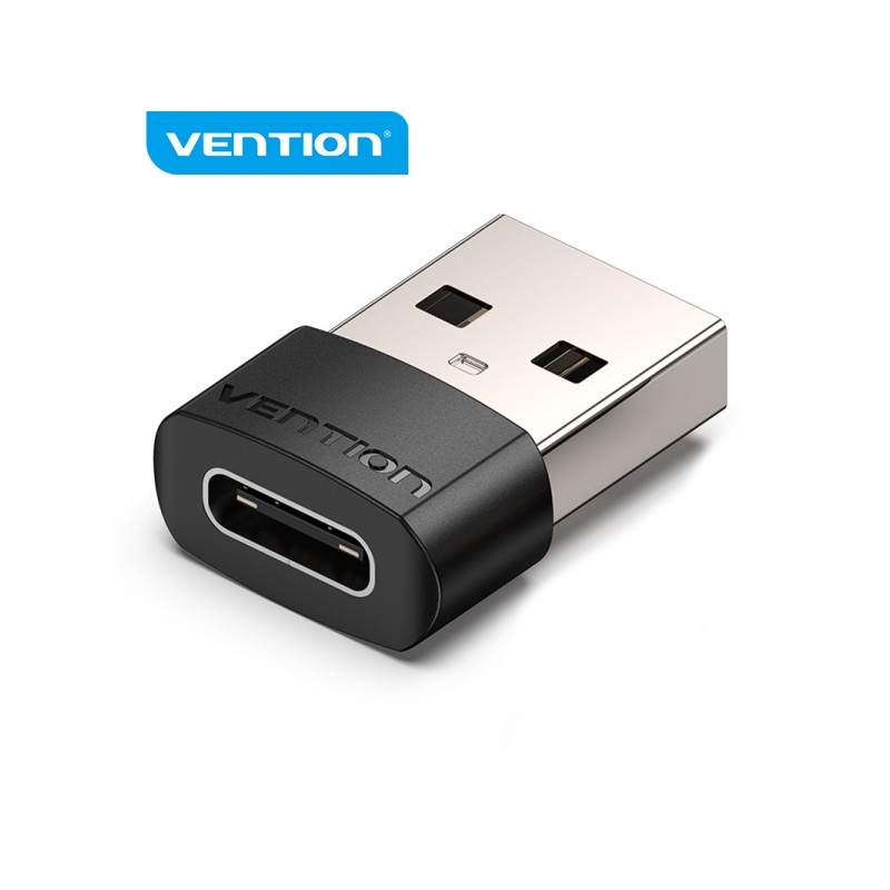 Adattatore USB 2.0 USB-C maschio a USB femmina di Vention - Nero