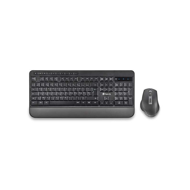 NGS Spell Kit Pack Tastiera wireless USB Bluetooth multidispositivo francese - 10 tasti multimediali - resistente al ver