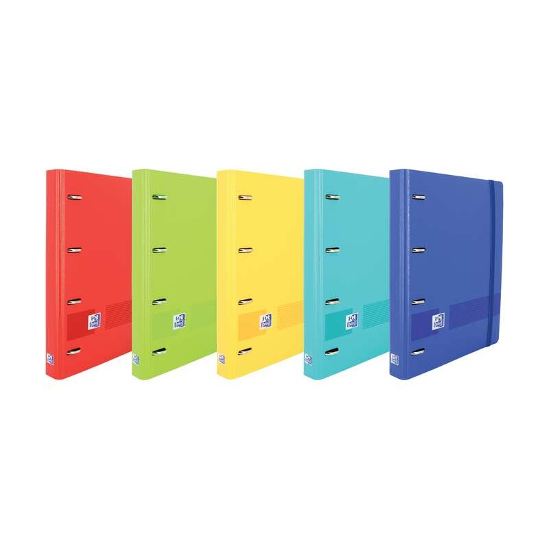 Raccoglitore Oxford Europeanbinder Live e Go a 4 anelli formato A4+ con refill a griglia 5x5 mm e foratura a 4 fori - Co