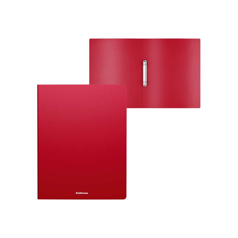 Erichkrause Raccoglitori ad anelli Matt Classic - 2 raccoglitori ad anelli 24 mm - Formato A4 - Colore rosso