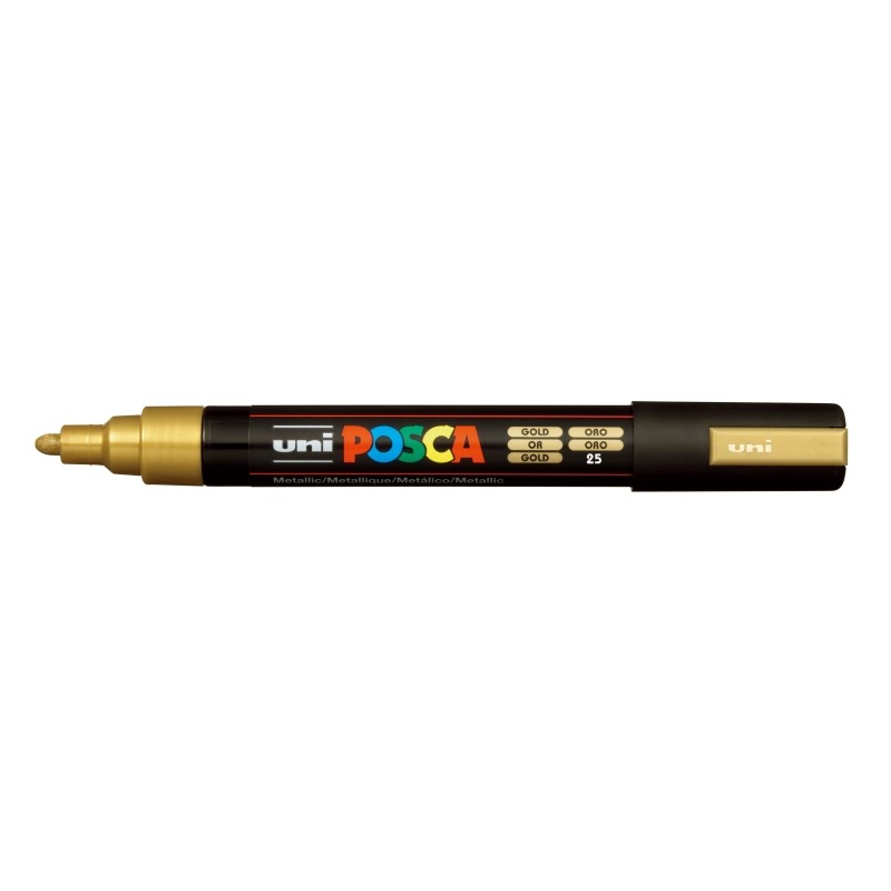 Posca PC-5M Marcatore a vernice - Punta in poliestere 1.8-2.5 mm - Inchiostro a base d'acqua - Resistente alla luce - Co