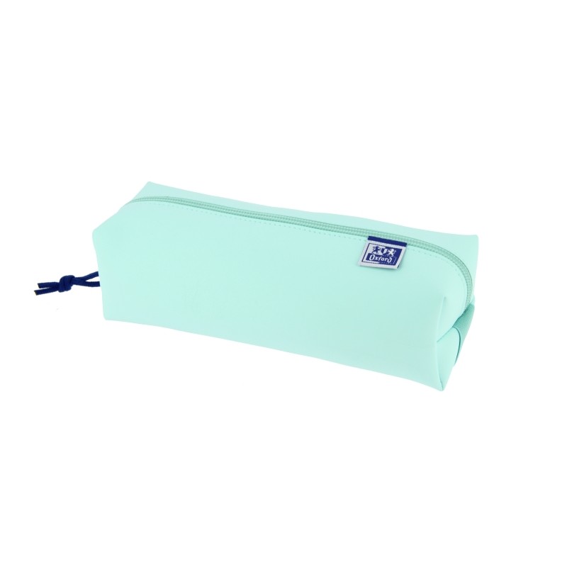 Portamatite quadrato grande Oxford Live e Go - Materiale imbottito - Elastico per fissaggio al notebook - Colore blu