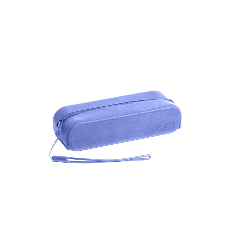 Valigetta Enri a 1 scomparto - In silicone - Maniglia a mano - Colore blu