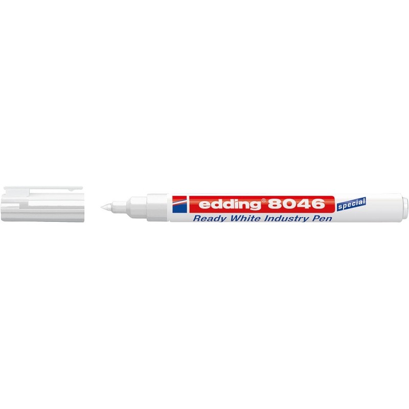 Edding 8046 Marcatore permanente industriale - Punta tonda 1-3 mm - Inchiostro opaco - Resistente all'usura. allo sfrega