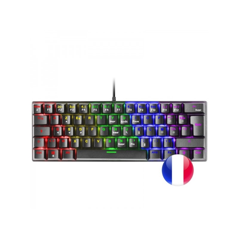 Tastiera meccanica da gioco Mars Gaming MK60 - Ultra-Compatta 60% - Interruttori antipolvere - Illuminazione RGB - Tasti