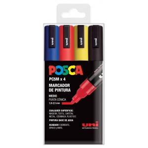 Posca PC-5M Confezione da 4...