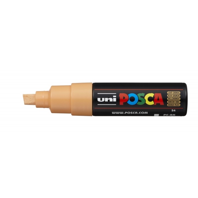 Posca PC-8K Pennarello - Punta smussata acrilica 8 mm - Inchiostro a base d'acqua - Non permanente - Resistente alla luc