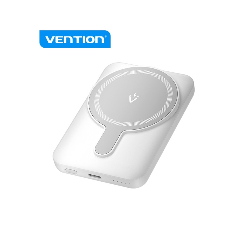 Vention PowerBank 5000mAh Magnetic Wireless - Doppio USB-C - 20W - Display luminoso - Ricarica rapida - Materiale resist