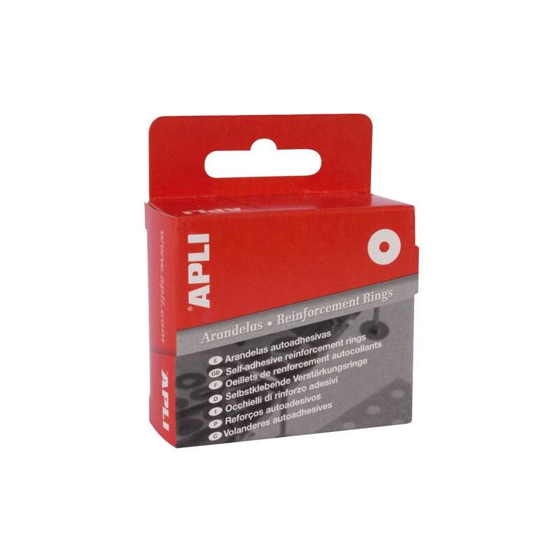 Apli Confezione da 500 rondelle di rinforzo 13 mm - Polipropilene - Colore bianco