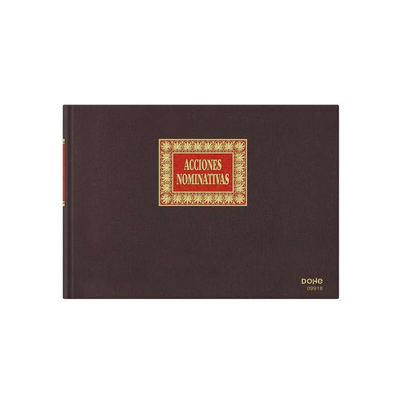 Taccuino con rilegatura in tela Dohe - 100 fogli numerati - carta offset da 100gr - doppia stampa in rosso e oro - alta 