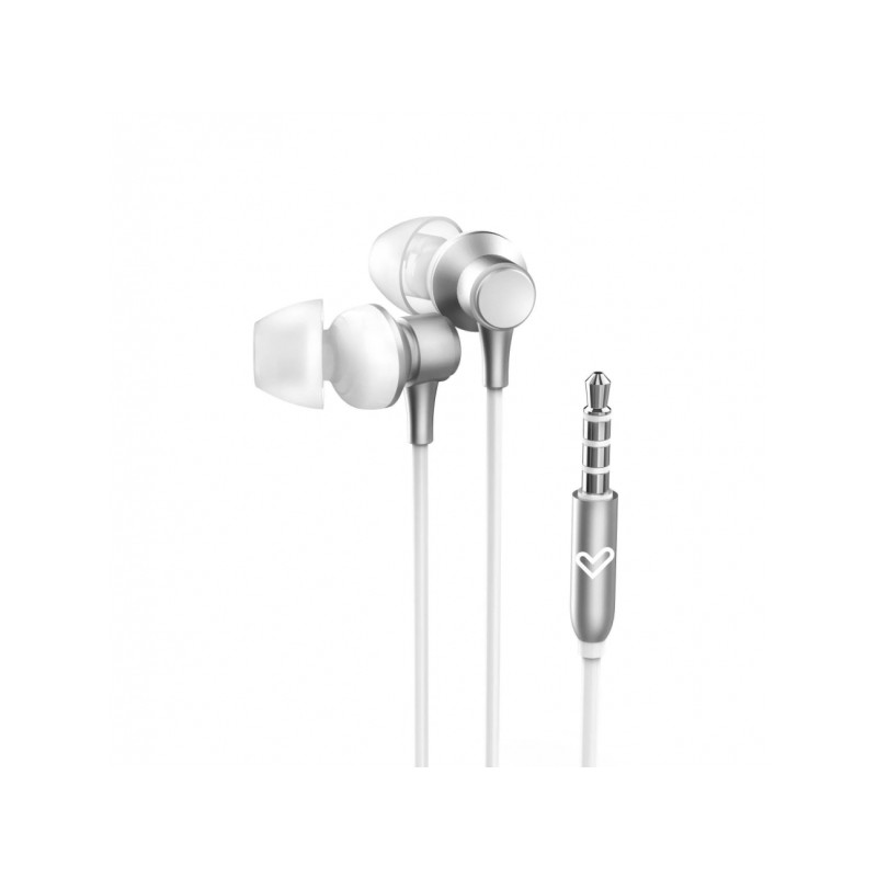 Energy Sistem Cuffie cablate metallizzate - Microfono incorporato - Controllo del volume - Colore bianco
