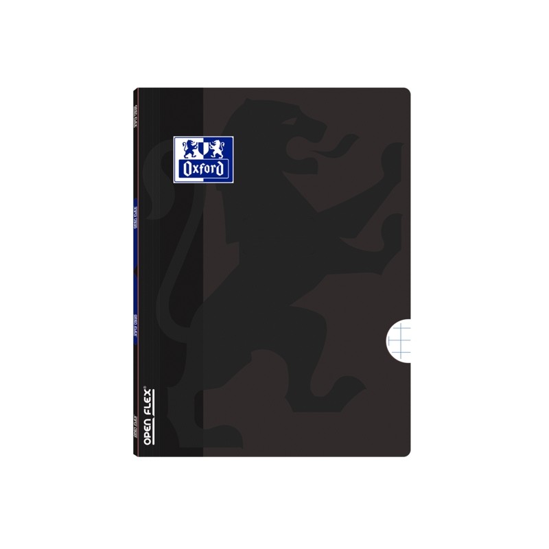 Quaderno Oxford School Openflex A4 con punti metallici - Copertina in plastica resistente - Griglia 5x5 con 2 margini - 