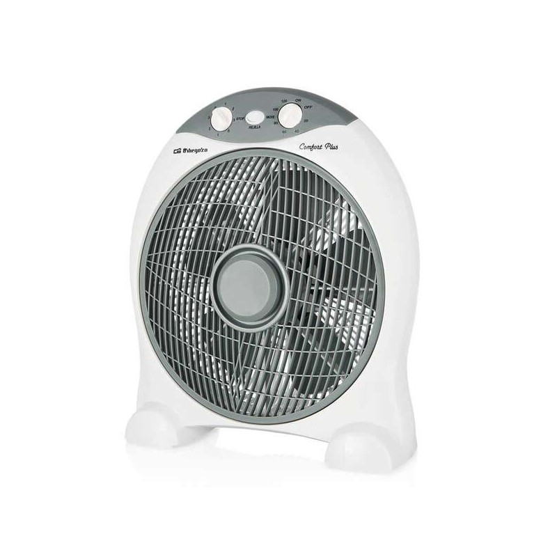Orbegozo Box Fan BF 1030 Ventilatore di raffreddamento portatile - Motore potente da 45W - Timer 2h - Silenzioso e compa