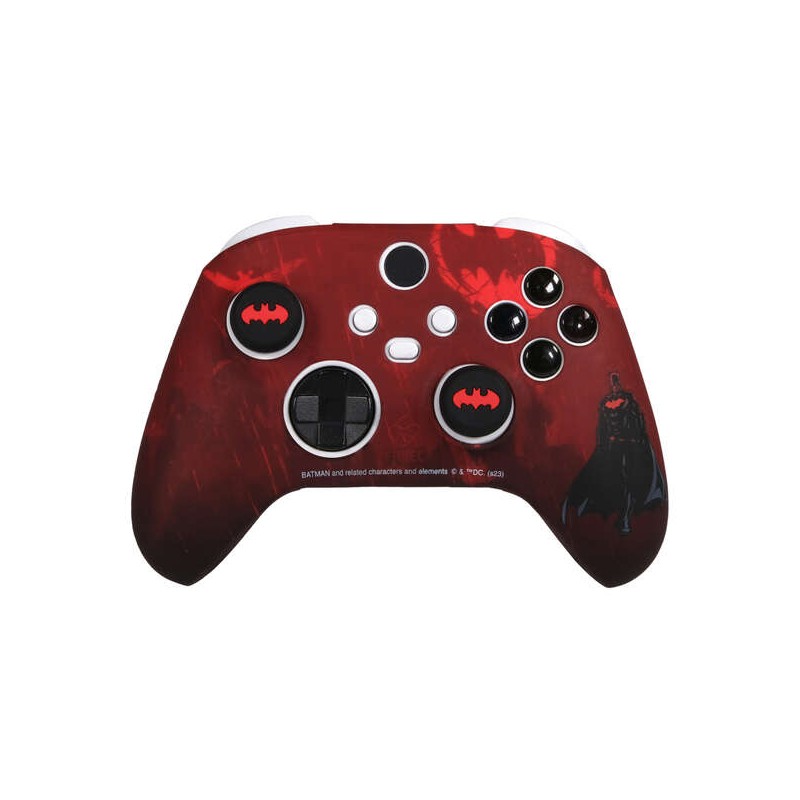 FR-TEC Set di custodia in silicone liscio e vellutato + impugnature per controller Xbox X/S Series - Design di Batman - 