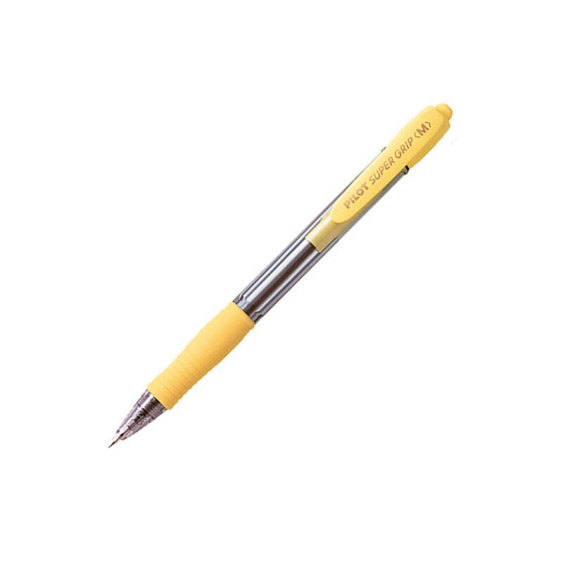 Pilot SuperGrip Penna a sfera retrattile - Punta tonda 1.0 mm - Linea 0.27 mm - Inchiostro a base d'olio - Impugnatura e