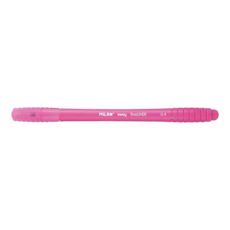 Milan Sway Fineliner - Punta fine 0.4 mm - Ergonomico - Inchiostro a base d'acqua - Colore rosa