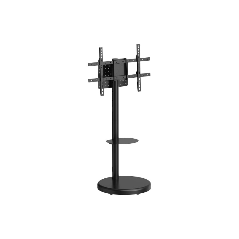 Aisens Supporto da pavimento con rotelle - Vassoio per monitor/TV 50kg da 37-86 - Colore nero