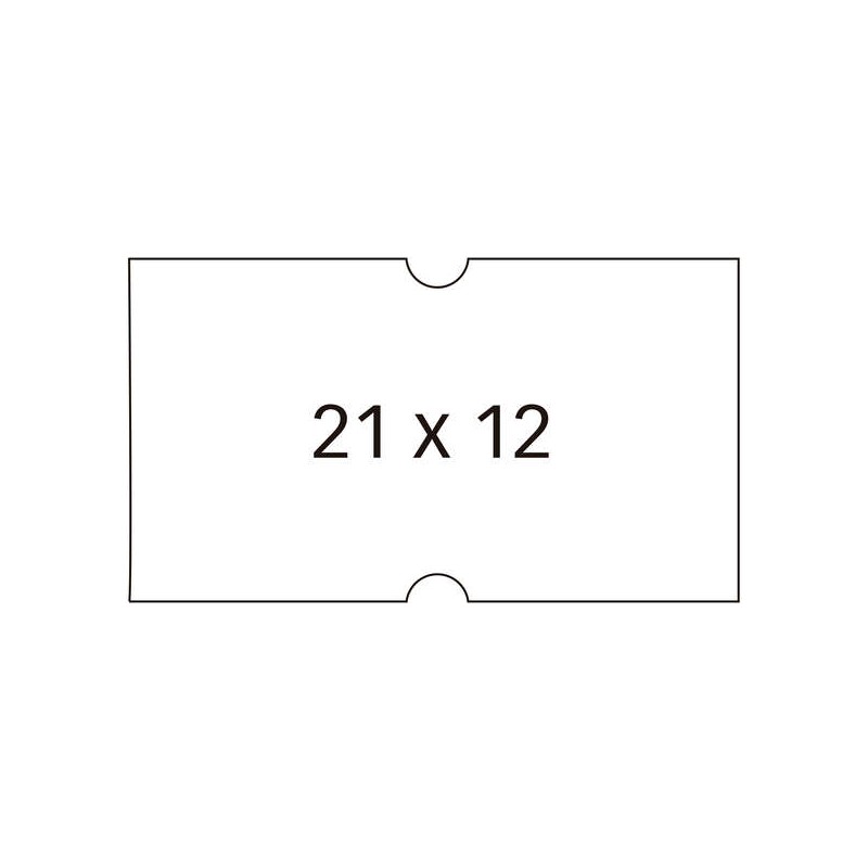 Etichette bianche Apli per etichettatrici a 1 linea di prezzo - Formato 21x12 mm - Confezione da 6 rotoli con 1000 etich