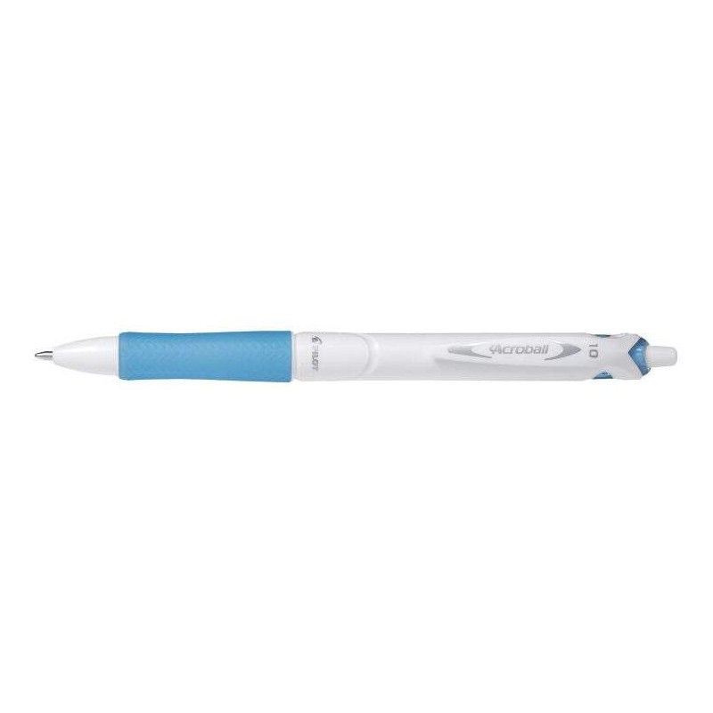 Penna a sfera Acroball PureWhite - Ricaricabile - Realizzata in plastica riciclata - Punta rotonda da 1 mm - Linea da 0.