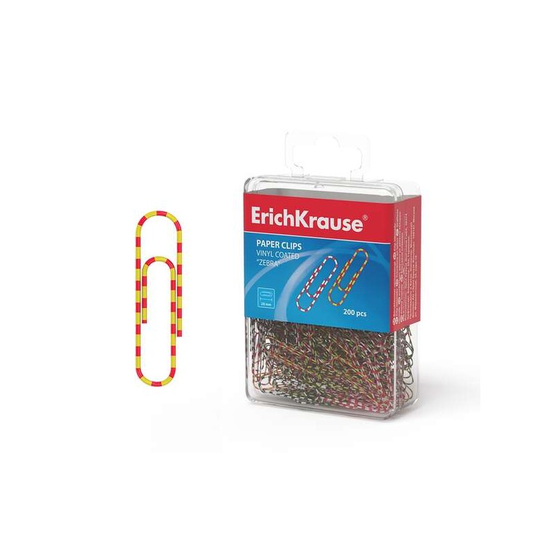 Erichkrause Clip in plastica rivestite in plastica Zebra - Filo d'acciaio di alta qualità - Resistente alla corrosione 