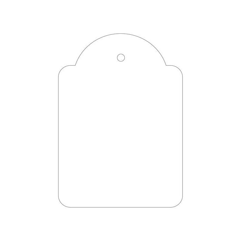 Apli Confezione da 400 cartellini da appendere 50x70 mm - Con filo di poliestere bianco regolabile - Colore bianco