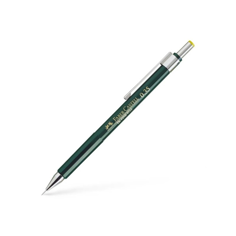 Faber-Castell TK-Fine 9713 Matita meccanica - Mina HB - Mina da 0.35 mm - Gomma incorporata