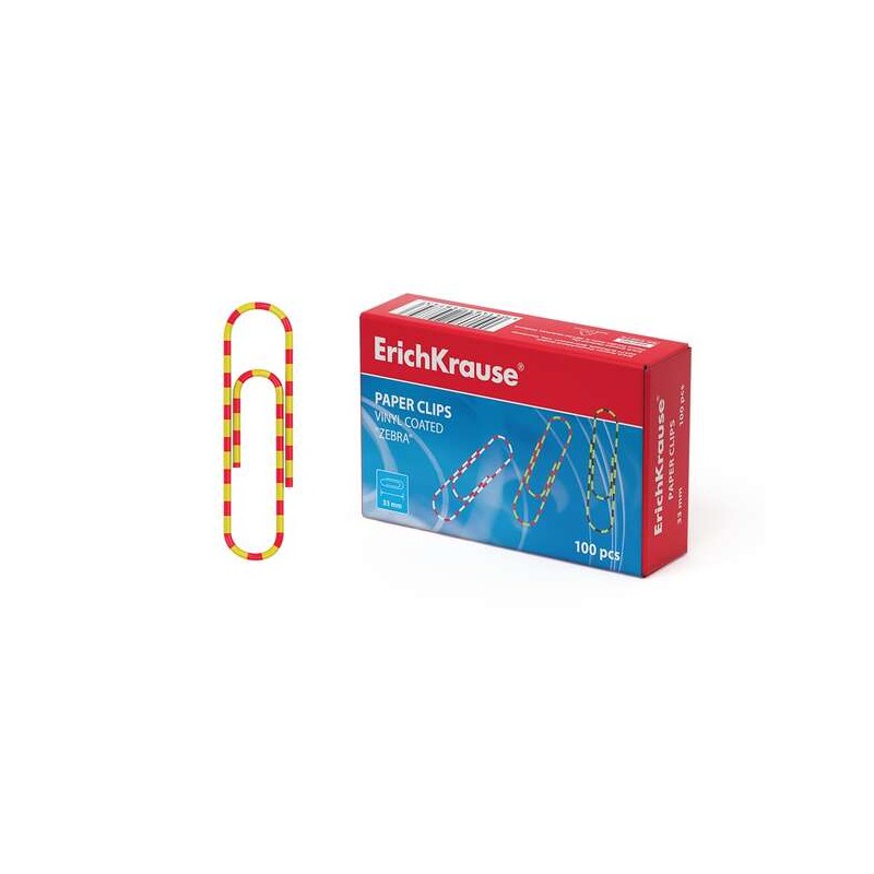 Erichkrause Clip in plastica rivestite in plastica Zebra - Filo d'acciaio di alta qualità - Resistente alla corrosione 