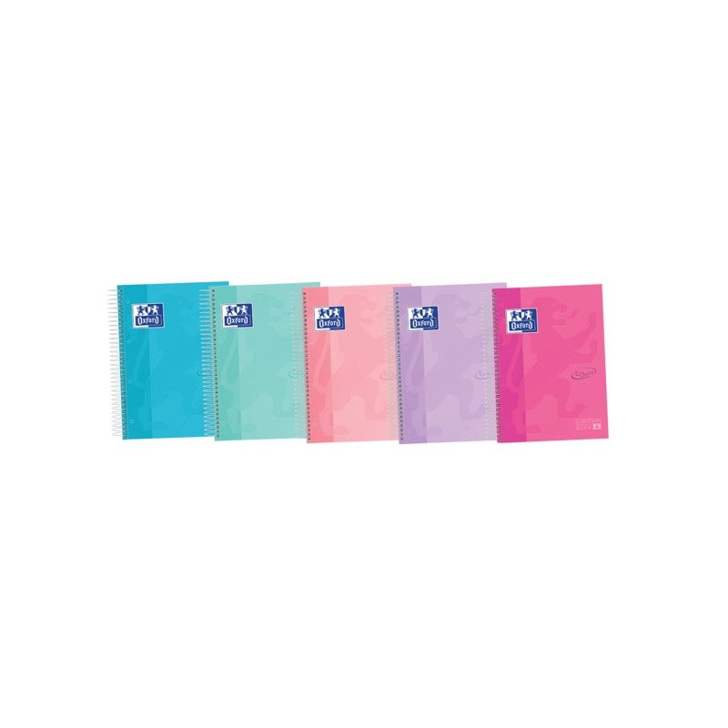 Quaderno europeo Oxford School Touch A5+ - Copertina rigida - 120 fogli 5 colori - Formato A5+